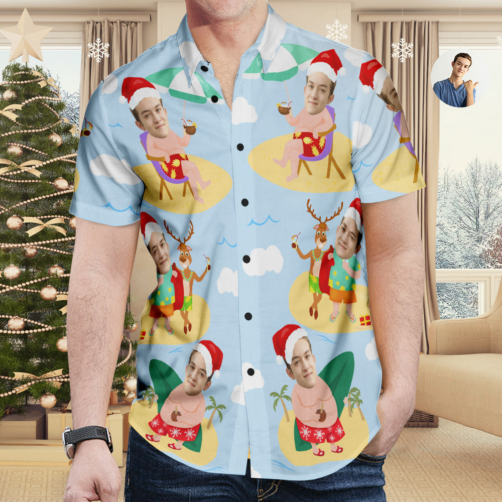 Custom Personalized Christmas Hawaiian Shirts Christmas Themed Shirts –  Regalos Navidad Personalizados