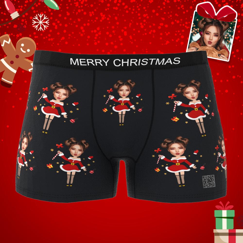 Foto personalizada Boxer Santa Claus Cara Ropa interior Pareja Regalos –  Regalos Navidad Personalizados